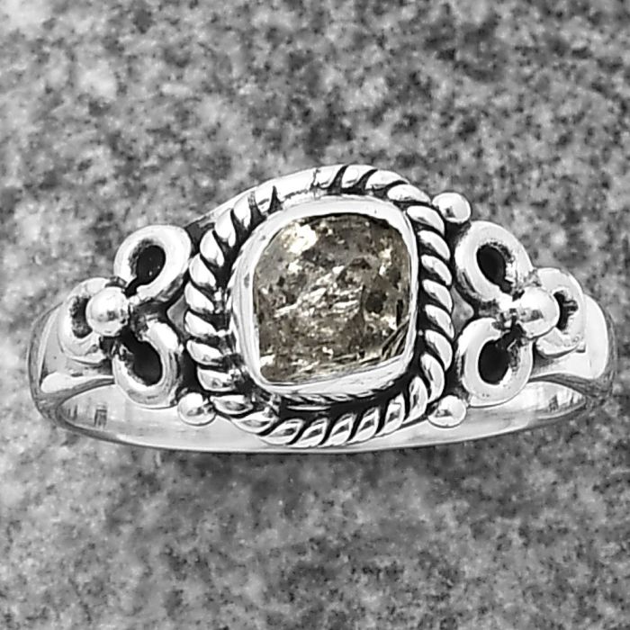 Herkimer Diamond Ring Size-7 SDR210647 R-1170, 5x6 mm