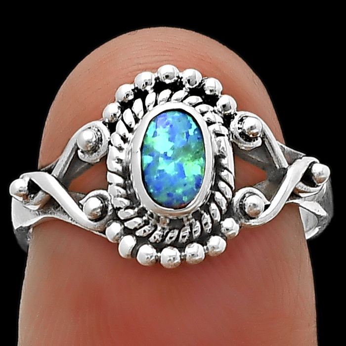 Fire Opal Ring Size-6 SDR210731 R-1281, 6x4 mm