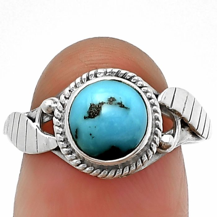 Egyptian Turquoise Ring Size-8 SDR210772 R-1405, 8x8 mm