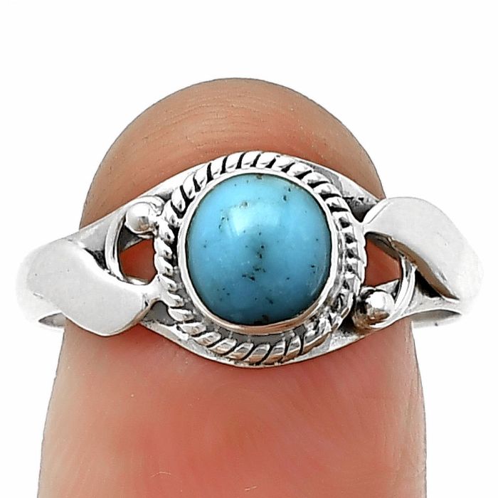Egyptian Turquoise Ring Size-9 SDR210794 R-1405, 7x7 mm