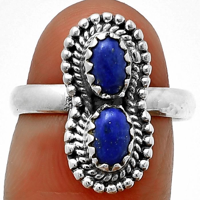 Lapis Lazuli Ring size-7 SDR211255 R-1386, 6x4 mm