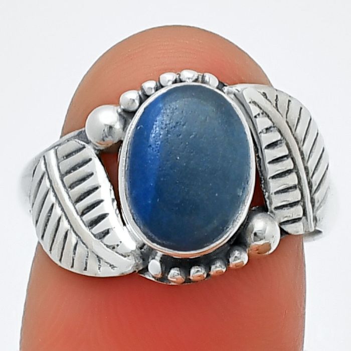 Blue Quartz Ring size-8 SDR211356 R-1272, 7x10 mm
