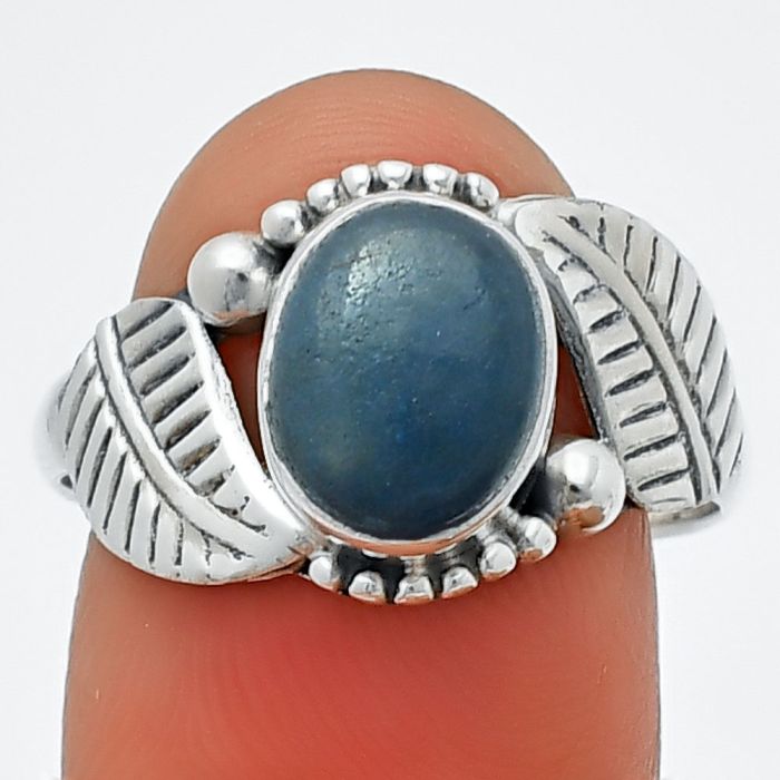 Blue Quartz Ring size-9 SDR211357 R-1272, 8x10 mm