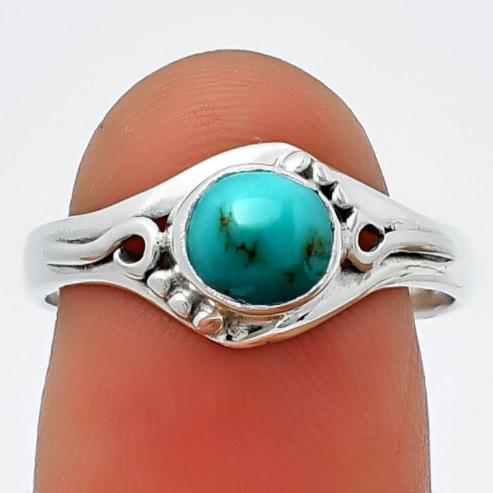 Egyptian Turquoise Ring size-8 SDR211440 R-1433, 6x6 mm