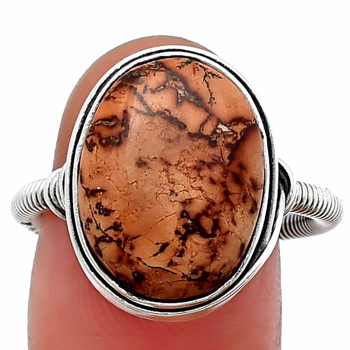 Indian Paint Gemstone Ring Size-8 SDR212217 R-1415, 12x16 mm