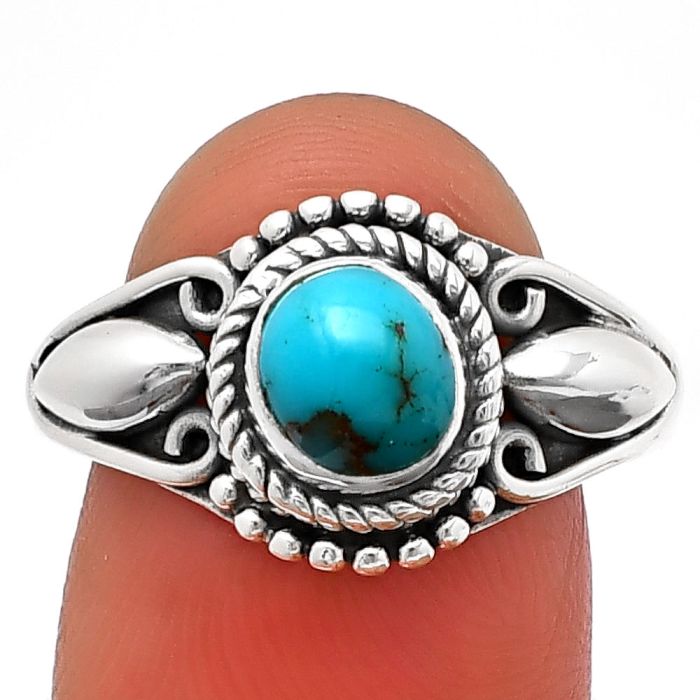 Egyptian Turquoise Ring Size-8.5 SDR212776 R-1300, 6x7 mm