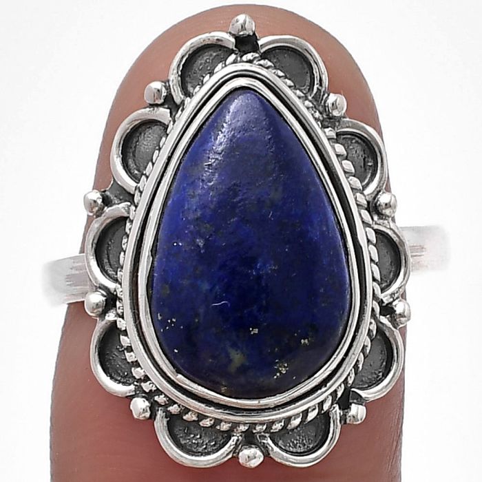 Lapis Lazuli Ring size-8 SDR215413 R-1256, 10x16 mm