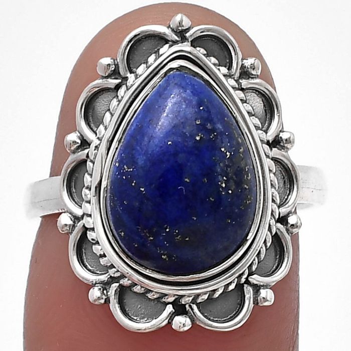 Lapis Lazuli Ring size-7 SDR215416 R-1256, 9x13 mm