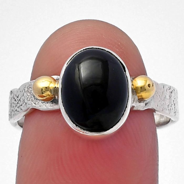 Black Onyx Ring size-8 SDR217030 R-1715, 8x10 mm