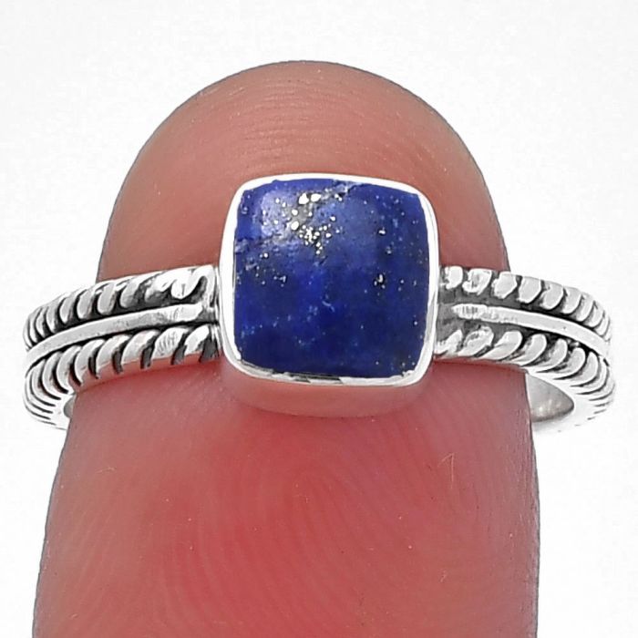Lapis Lazuli Ring size-7.5 SDR217294 R-1260, 7x7 mm