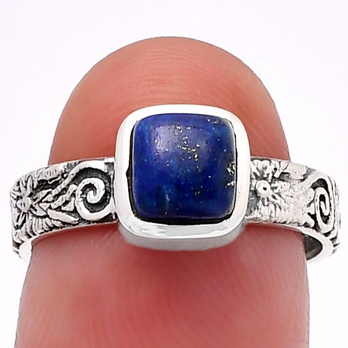 Lapis Lazuli Ring size-6 SDR217720 R-1061, 6x6 mm