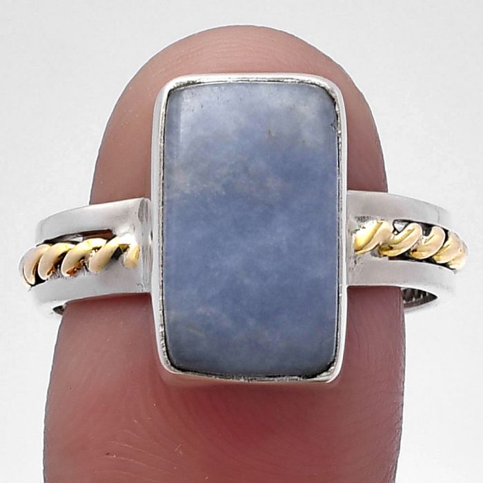 Two Tone - Angelite Ring size-9 SDR220050 R-1711, 9x14 mm