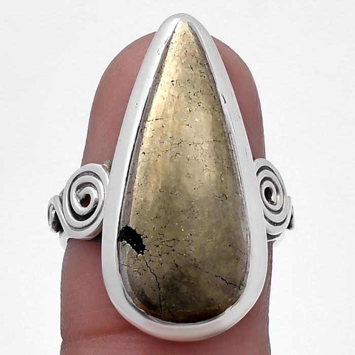 Apache Gold Healer's Gold Ring size-7 SDR220130 R-1094, 10x24 mm