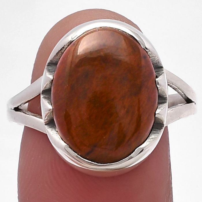 Red Moss Agate Ring size-9 SDR220186 R-1438, 12x15 mm