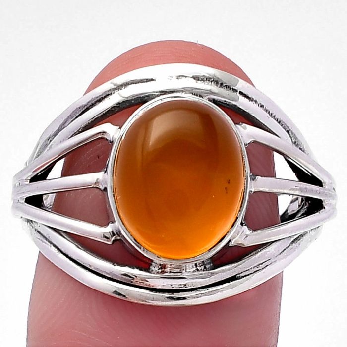 Yellow Onyx Ring size-9 SDR221932 R-1330, 9x11 mm