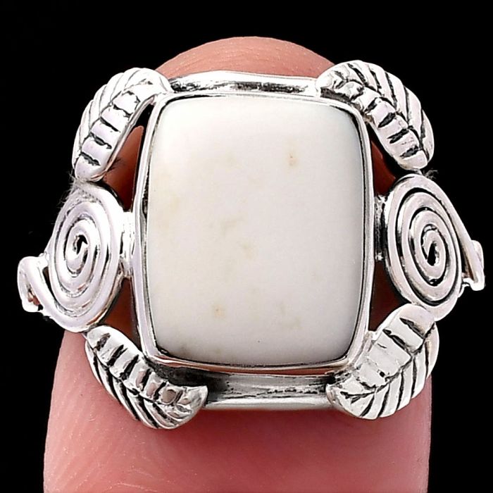 Southwest Design - White Opal Ring size-7.5 SDR222199 R-1352, 10x12 mm