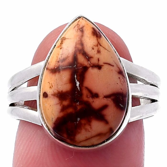 Indian Paint Gemstone Ring size-8 SDR223177 R-1003, 11x17 mm