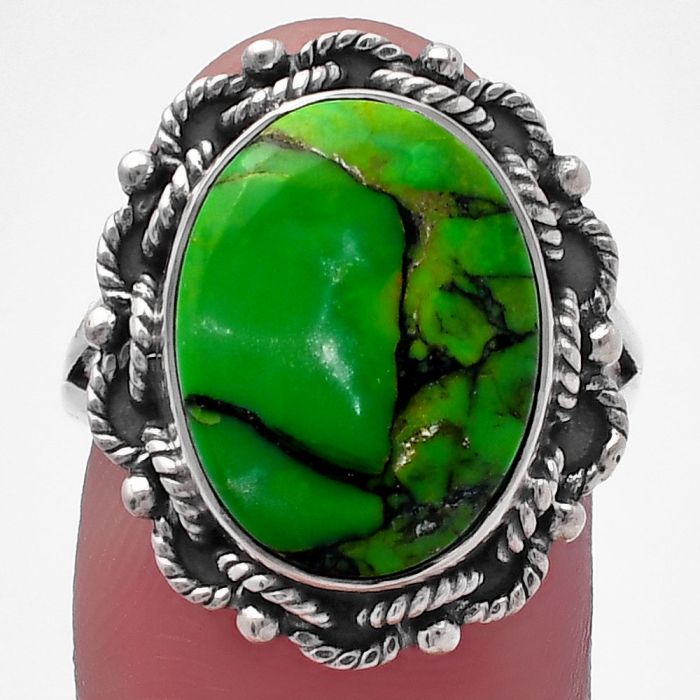 Green Matrix Turquoise Ring size-8 SDR223729 R-1266, 12x16 mm