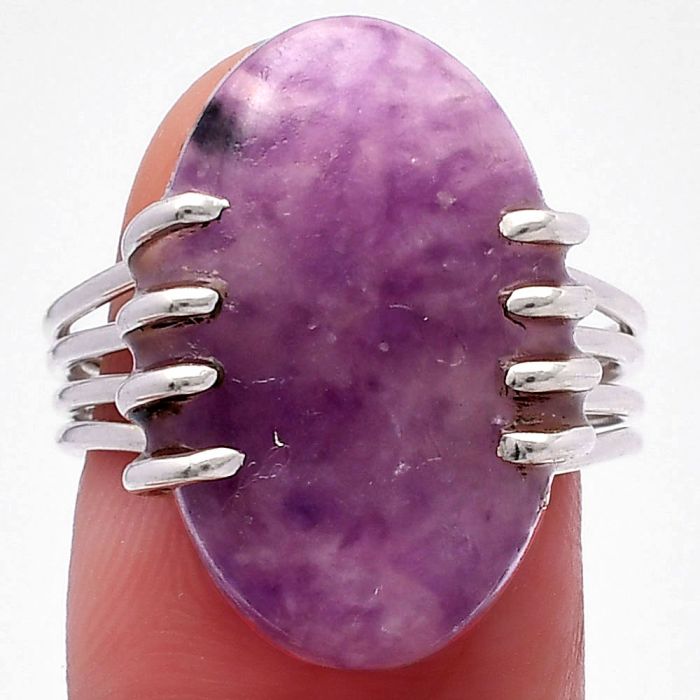 Purple Lepidolite Ring size-8 SDR224300 R-1259, 14x21 mm