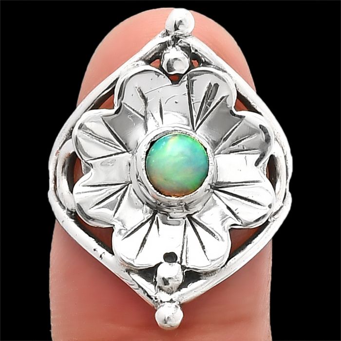 Floral - Ethiopian Opal Ring size-7 SDR225385 R-1515, 5x5 mm