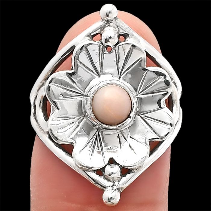 Floral - Pink Opal Ring size-7 SDR225422 R-1515, 5x5 mm