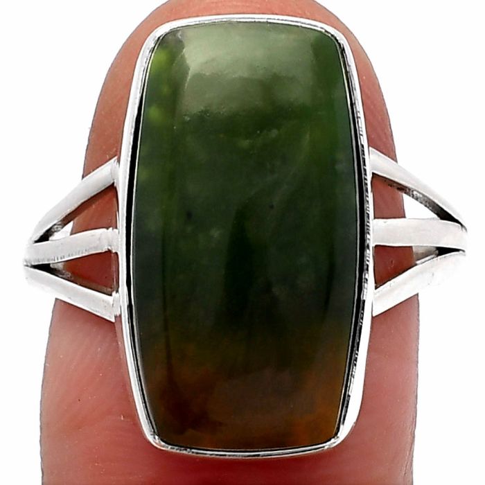 Chrome Chalcedony Ring size-9 SDR225467 R-1003, 11x19 mm