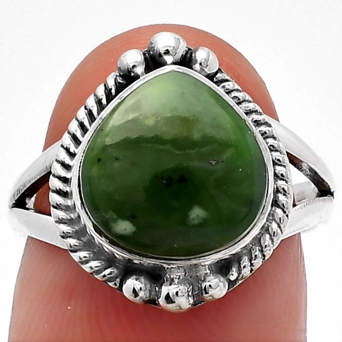 Chrome Chalcedony Ring size-7 SDR225575 R-1253, 11x11 mm
