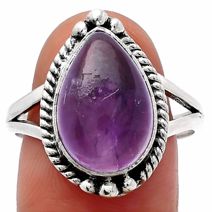 Super 23 Amethyst Mineral From Auralite Ring size-9.5 SDR225618 R-1253, 10x15 mm