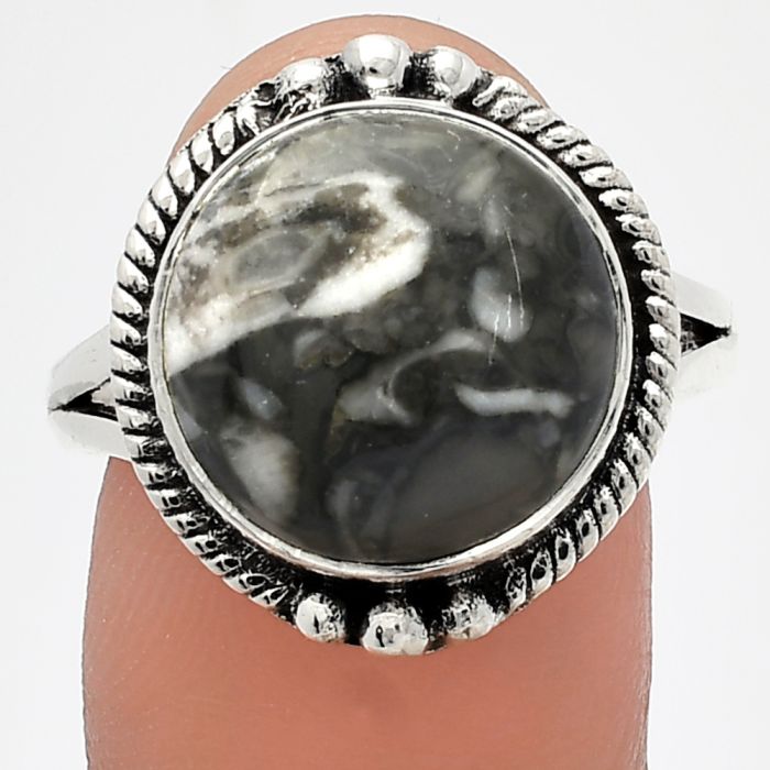 Mexican Cabbing Fossil Ring size-9.5 SDR225782 R-1253, 14x14 mm