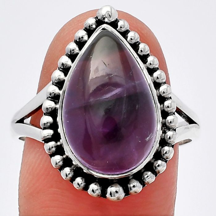 Super 23 Amethyst Mineral From Auralite Ring size-9.5 SDR225916 R-1154, 10x16 mm
