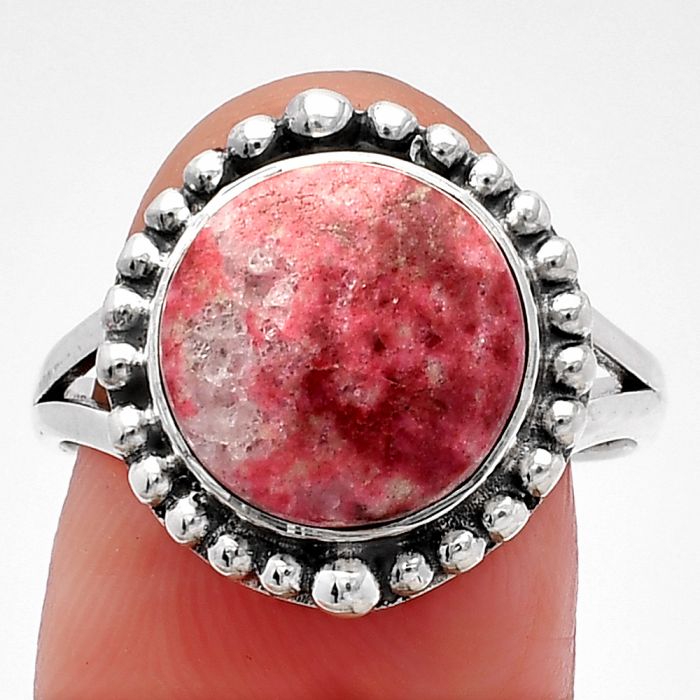 Pink Thulite Ring size-8.5 SDR226006 R-1154, 11x11 mm