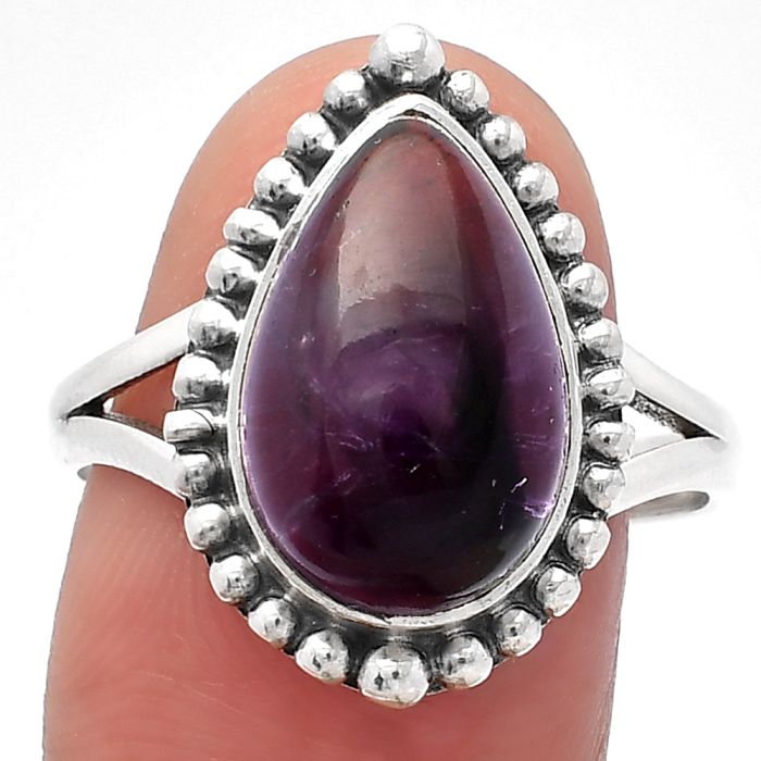 Super 23 Amethyst Mineral From Auralite Ring size-9.5 SDR226039 R-1154, 10x15 mm