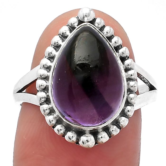 Super 23 Amethyst Mineral From Auralite Ring size-8 SDR226040 R-1154, 9x13 mm