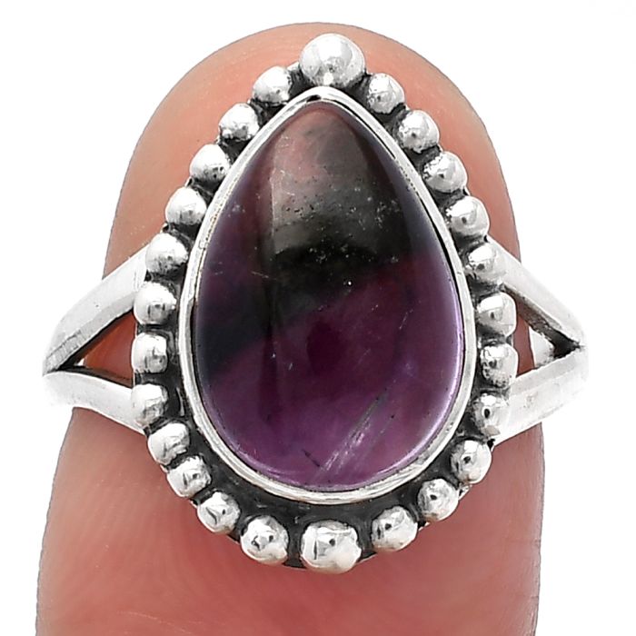 Super 23 Amethyst Mineral From Auralite Ring size-7 SDR226073 R-1154, 9x13 mm