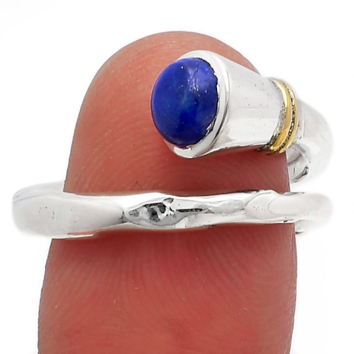 Lapis Lazuli Ring size-7.5 SDR227039 R-1248, 6x6 mm