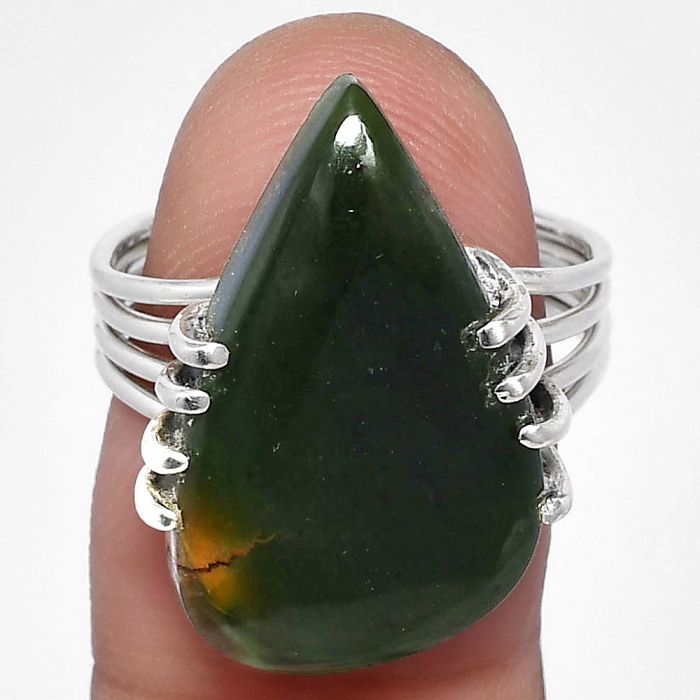 Chrome Chalcedony Ring size-8 SDR227403 R-1259, 14x23 mm