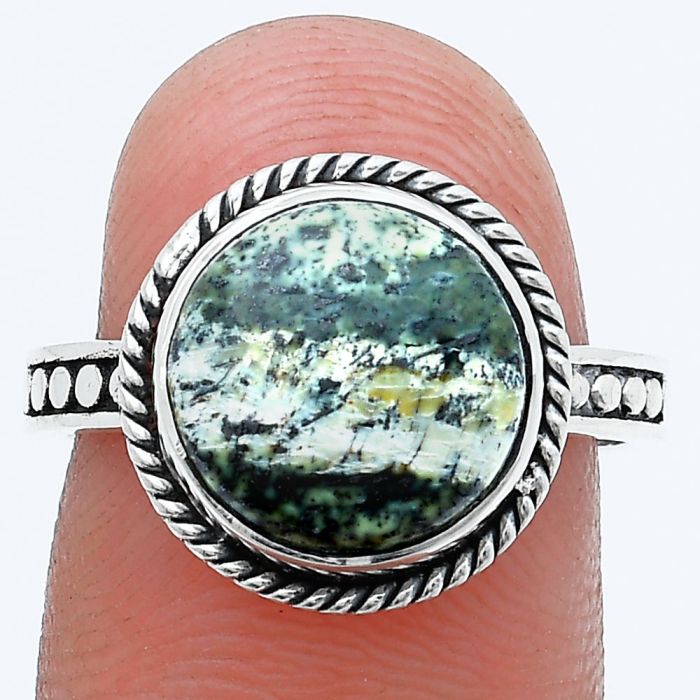 Natural Chrysotile Ring size-7.5 SDR229331 R-1066, 11x11 mm
