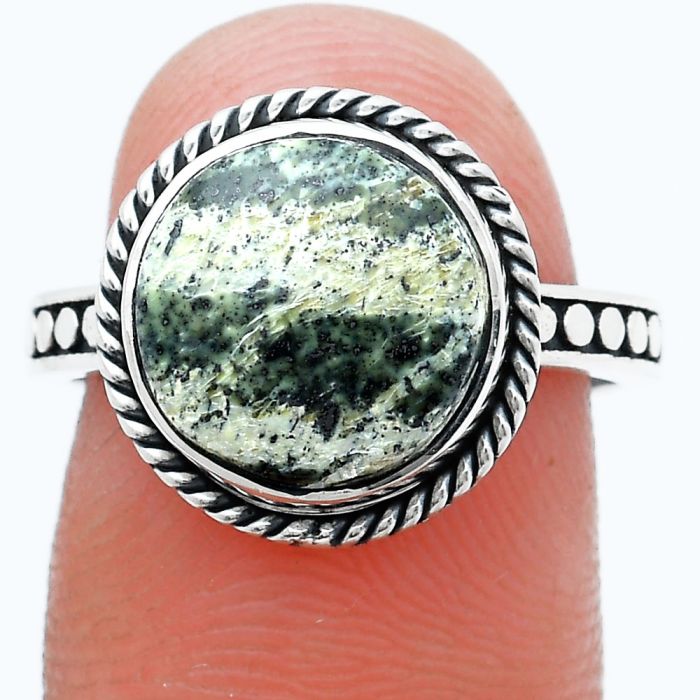 Natural Chrysotile Ring size-7.5 SDR229394 R-1066, 11x11 mm