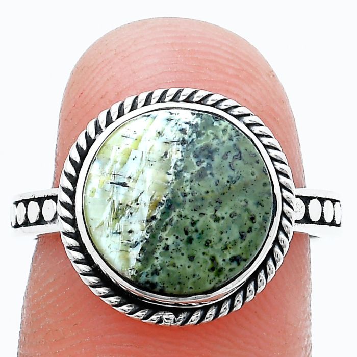 Natural Chrysotile Ring size-7.5 SDR229416 R-1066, 11x11 mm