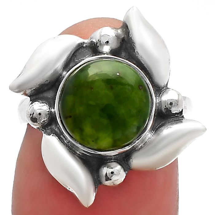 Chrome Chalcedony Ring size-6 SDR229561 R-1125, 9x9 mm