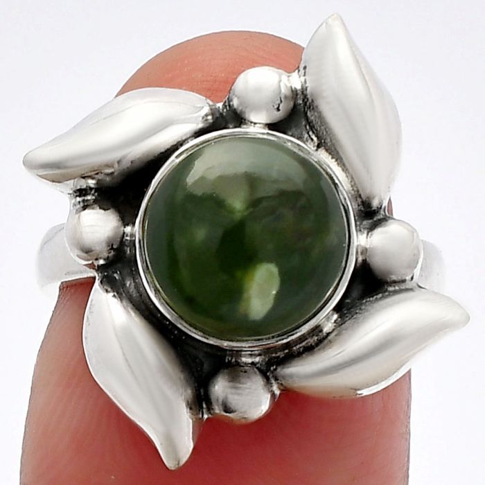 Chrome Chalcedony Ring size-6 SDR229587 R-1125, 9x9 mm