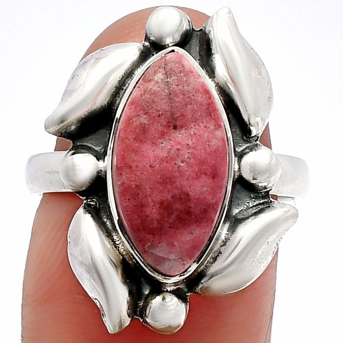 Pink Thulite Ring size-8 SDR229590 R-1125, 8x16 mm