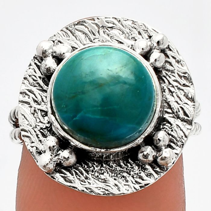 Azurite Chrysocolla Ring size-7 SDR229880 R-1722, 10x10 mm