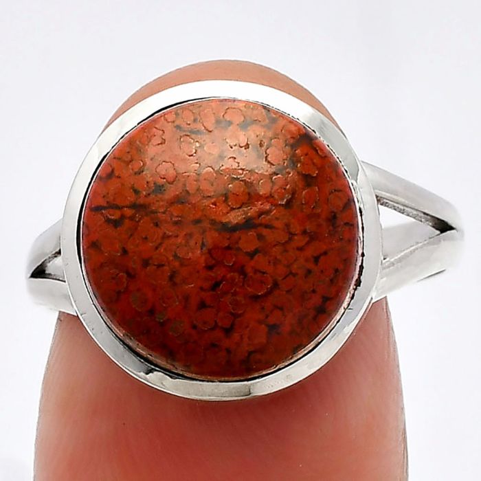 Rare Cady Mountain Agate Ring size-8.5 SDR230410 R-1005, 13x13 mm