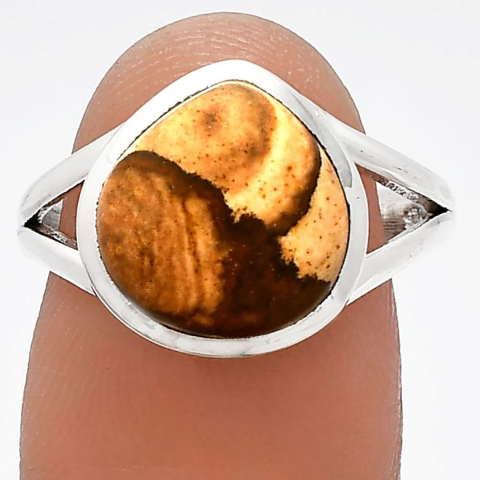 Picture Jasper Ring size-8 SDR230559 R-1005, 11x11 mm