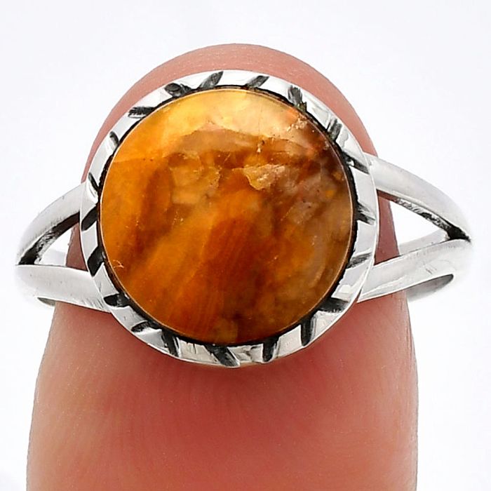 Red Mookaite Ring size-9 SDR230704 R-1074, 11x11 mm