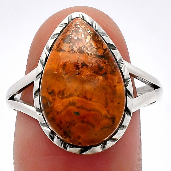Rare Cady Mountain Agate Ring size-9.5 SDR230753 R-1074, 11x17 mm