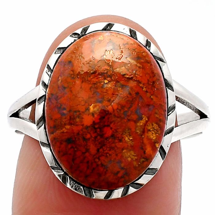 Rare Cady Mountain Agate Ring size-9.5 SDR230758 R-1074, 12x16 mm