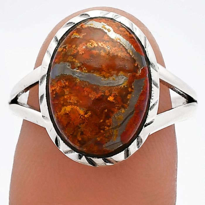Rare Cady Mountain Agate Ring size-8 SDR230851 R-1074, 11x15 mm