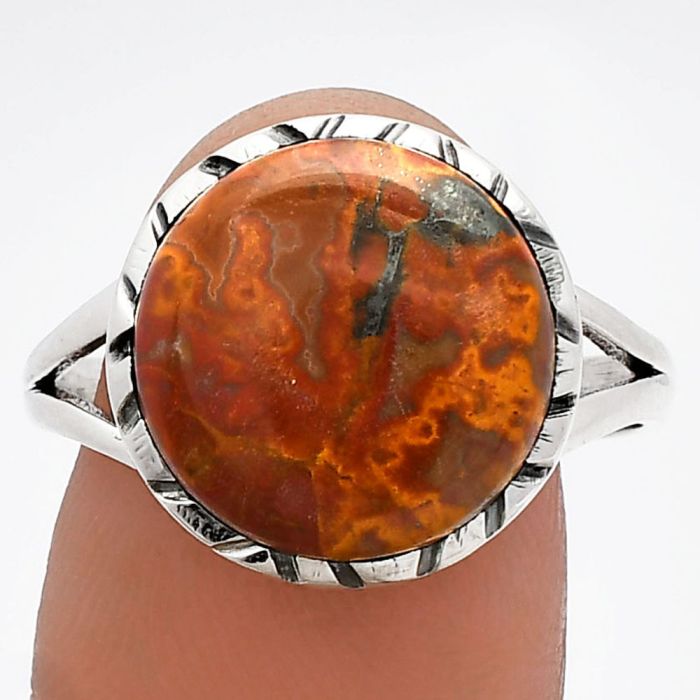 Rare Cady Mountain Agate Ring size-9.5 SDR230899 R-1074, 13x13 mm